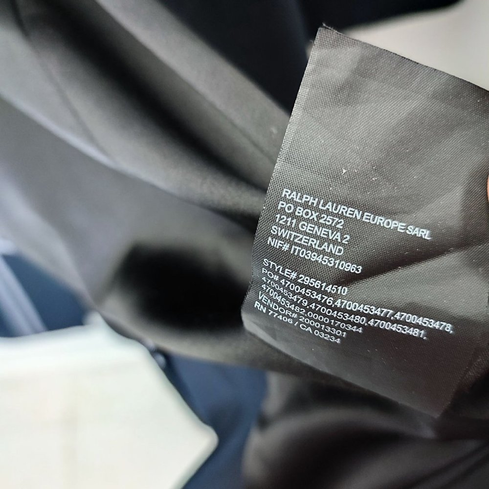 Club Monaco plaid coat dark blue white lines - Picture 10 of 13